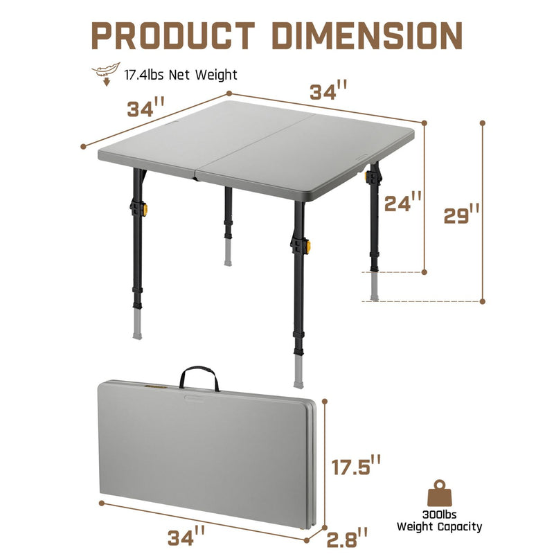 FanttikOutdoor Zeta S4 Pro 34-inch Square Folding Table - gallery 12