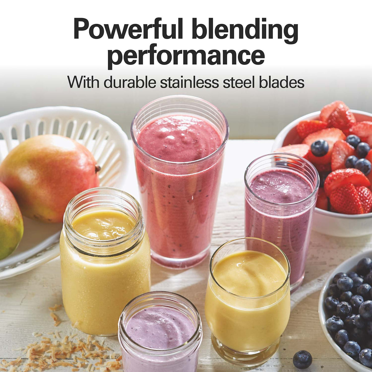 Hamilton Beach Smoothie Blender with 2 Travel Jars and 2 Lids (51102G) - gallery 3