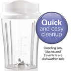 Hamilton Beach Smoothie Blender with 2 Travel Jars and 2 Lids (51102G) - gallery 4