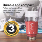 Hamilton Beach Smoothie Blender with 2 Travel Jars and 2 Lids (51102G) - gallery 5