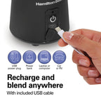 Hamilton Beach Blend Now Portable Cordless Blender, Black (51180J) - gallery 5