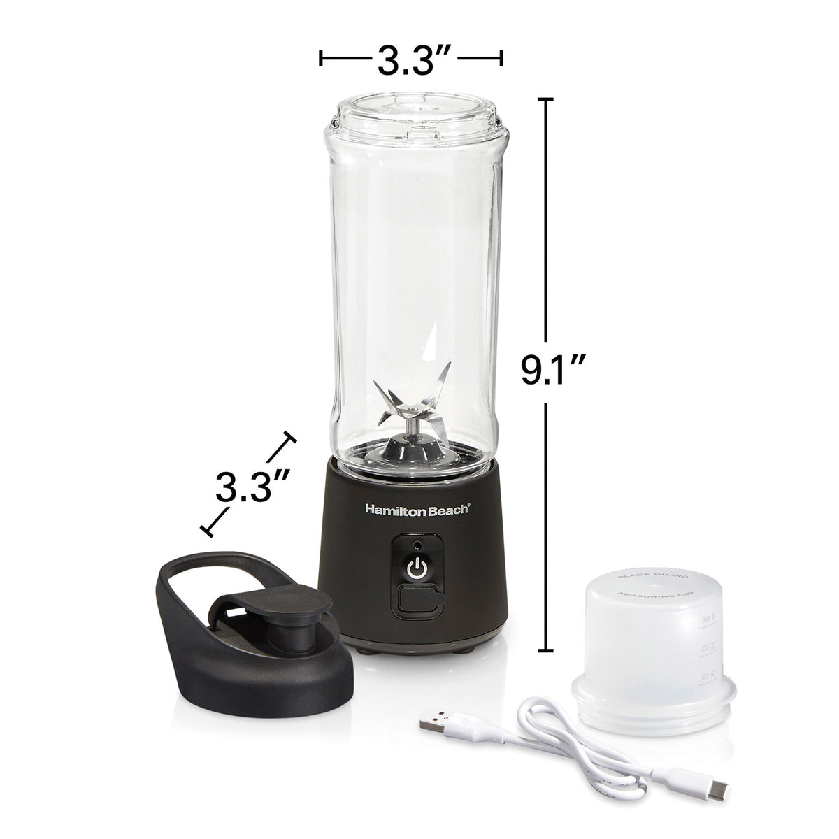 Hamilton Beach Blend Now Portable Cordless Blender, Black (51180J) - gallery 7