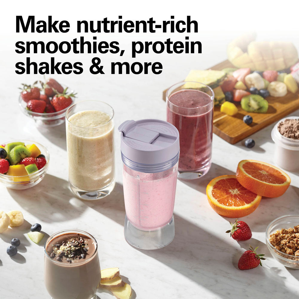 Hamilton Beach Personal Blender with Leak-Proof Travel Lid, Light Purple (51191G) - gallery 3