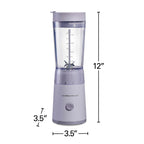 Hamilton Beach Personal Blender with Leak-Proof Travel Lid, Light Purple (51191G) - gallery 7