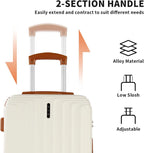UUH 6-Piece Hardshell Luggage Set with TSA Locks