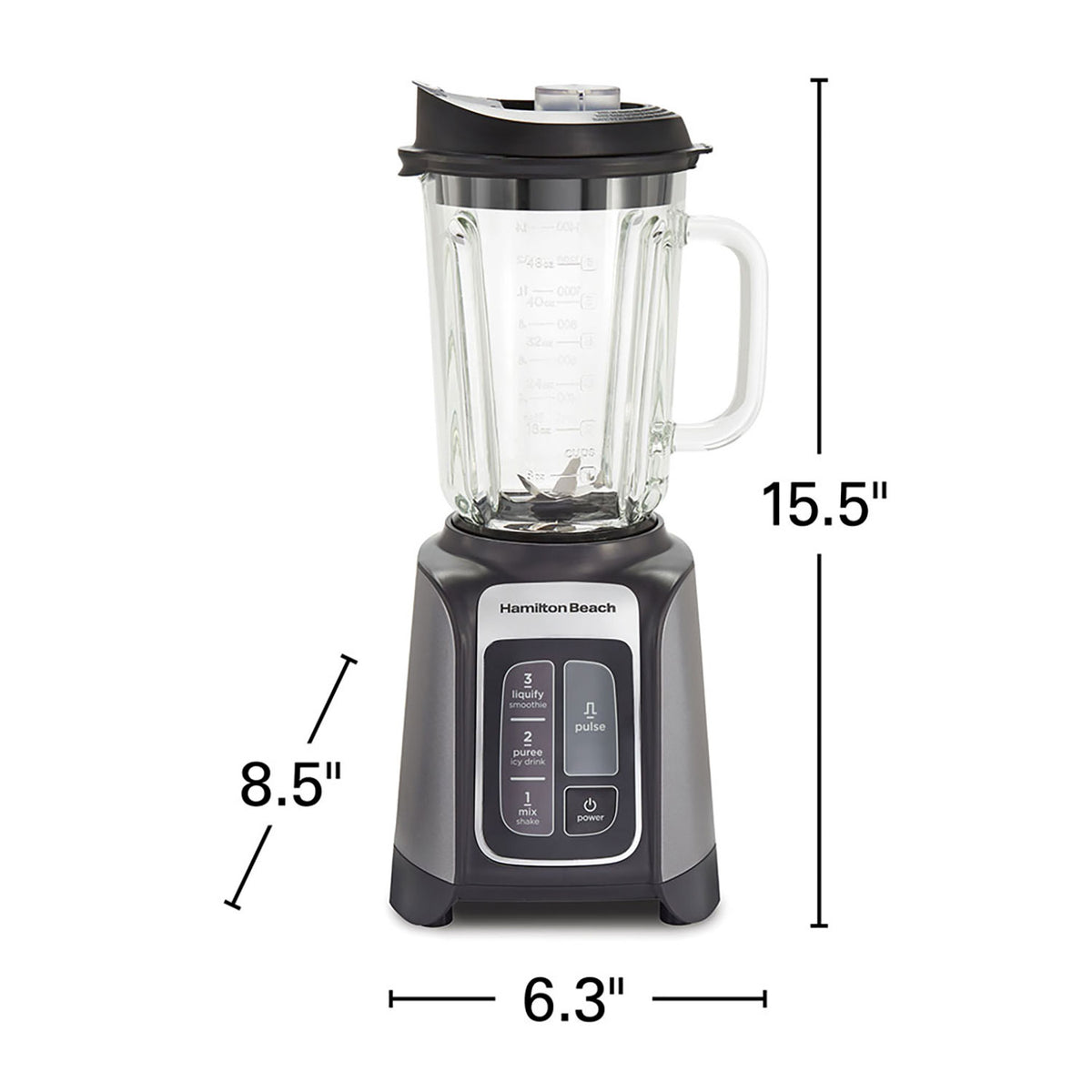 Hamilton Beach PowerMax Professional-Performance Blender, Grey (58600J) - gallery 8