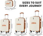 UUH 6-Piece Hardshell Luggage Set with TSA Locks