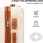 UUH 6-Piece Hardshell Luggage Set with TSA Locks