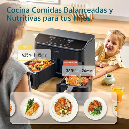 COSORI Dual Basket Air Fryer 9QT – Dark Grey