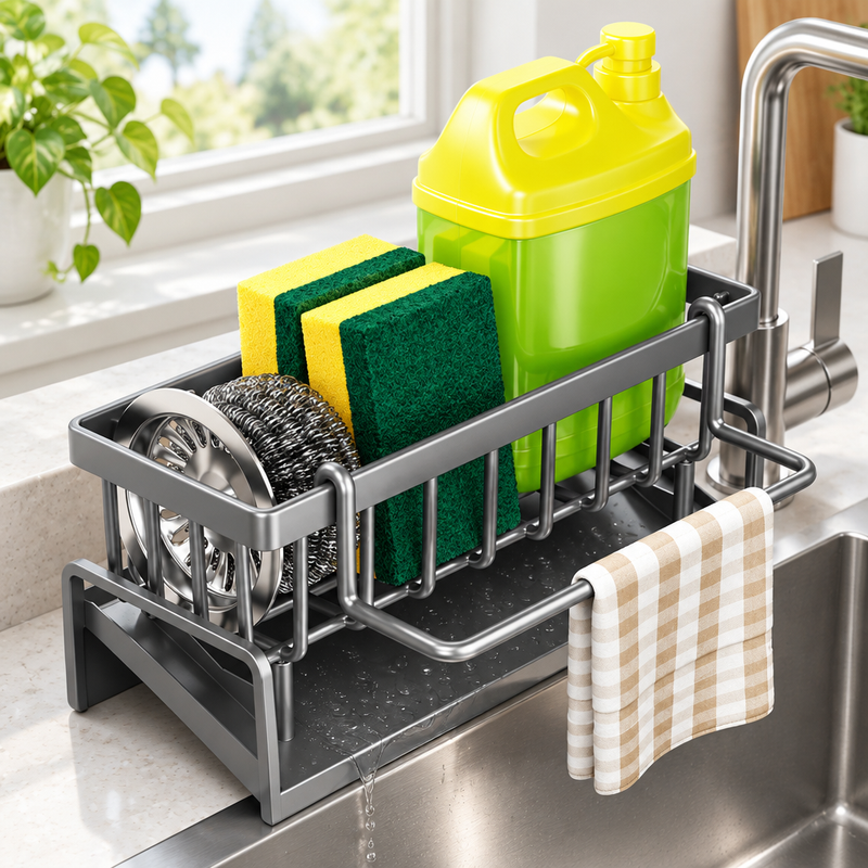 Roommark Kitchen Sink Caddy Organizer in use
