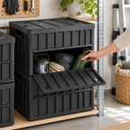 Roommark Collapsible Storage Crates in use